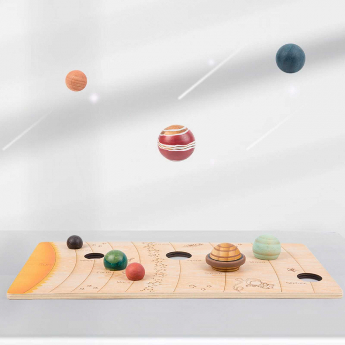 Puzzle din lemn cu piese 3D, mari cu Sistemul Solar [7]