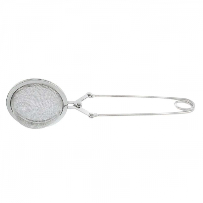 Sita dubla pentru ceai, infuzor tip cleste, filtru inox [3]