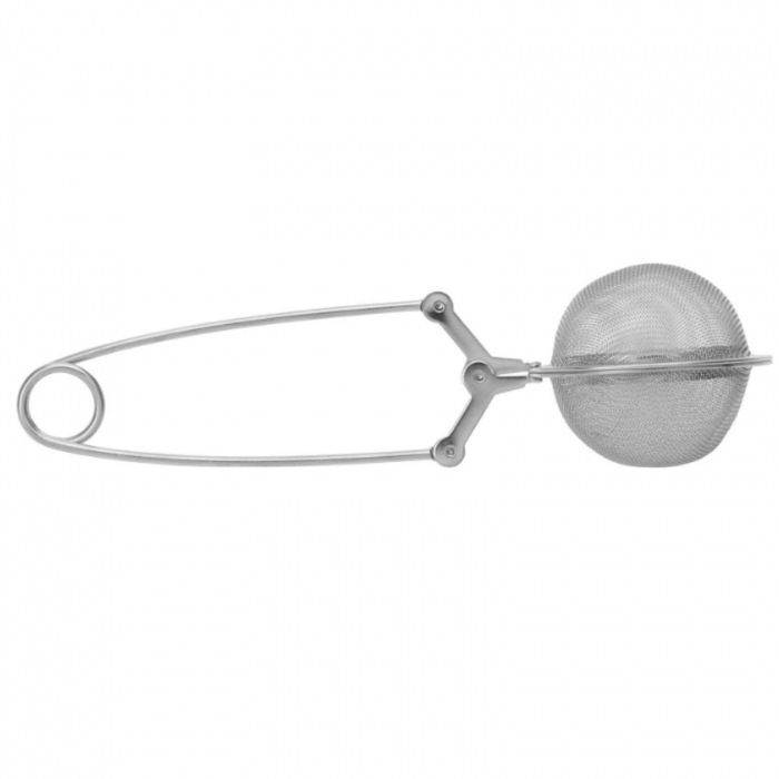 Sita dubla pentru ceai, infuzor tip cleste, filtru inox [2]