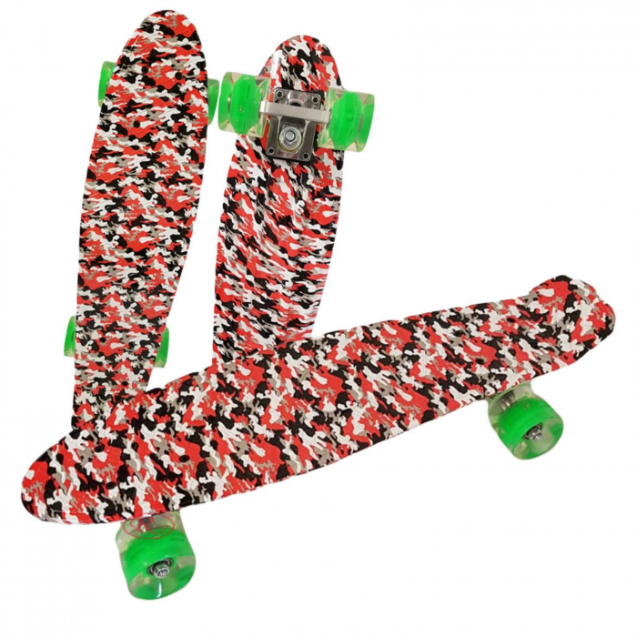 Skateboard cu lumini ⭐ Penny board mini Army. [1]