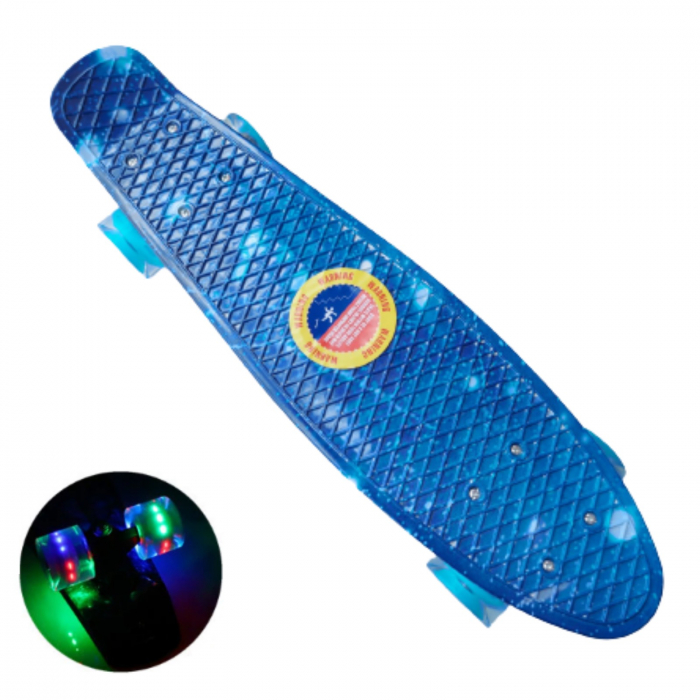 Skateboard cu lumini ⭐ Penny Board mini Galaxy 55cm. [1]