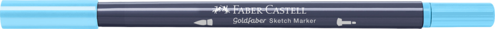 Sketch marker 2 capete albastru apa 164 goldfaber faber-castell [4]