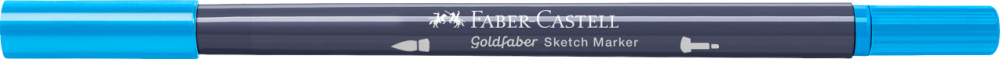 Sketch marker 2 capete albastru azur 449 goldfaber faber-castell [4]
