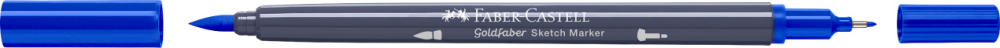 Sketch marker 2 capete albastru heliu roscat 151 goldfaber faber-castell [2]