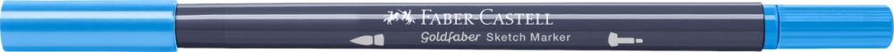 Sketch marker 2 capete albastru marin 451 goldfaber faber-castell [4]