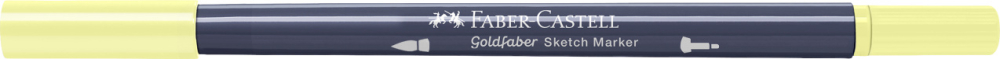 Sketch marker 2 capete galben deschis glazurat 104 goldfaber faber-castell [4]