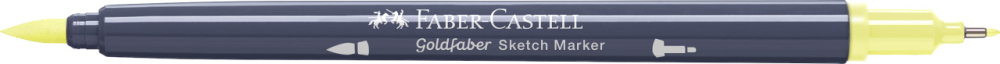 Sketch marker 2 capete galben deschis glazurat 104 goldfaber faber-castell [3]