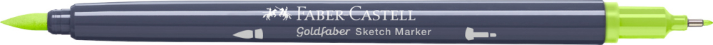 Sketch marker 2 capete galben lime 207 goldfaber faber-castell [3]