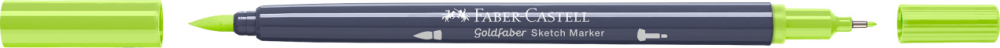 Sketch marker 2 capete galben lime 207 goldfaber faber-castell [2]