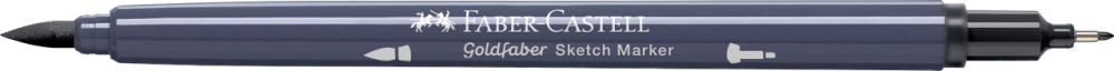 Sketch marker 2 capete gri neutru v 335 goldfaber faber-castell [2]