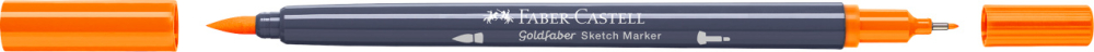 Sketch marker 2 capete portocaliu cadmium 111 goldfaber faber-castell [2]