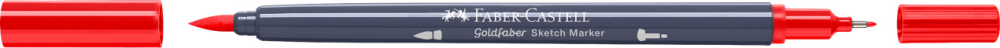 Sketch marker 2 capete rosu scarlet 118 goldfaber faber-castell [2]