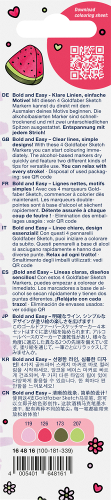 Sketch marker 2 capete set 4 bold and easy i goldfaber faber-castell [2]
