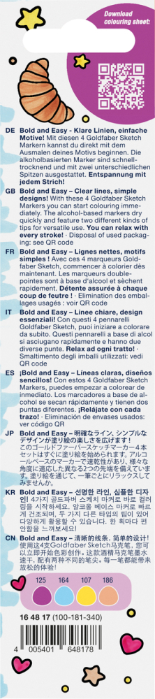 Sketch marker 2 capete set 4 bold and easy ii goldfaber faber-castell [2]