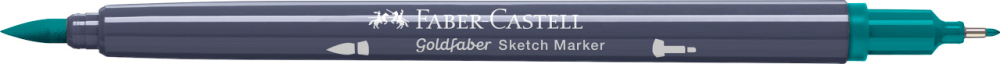 Sketch marker 2 capete verde cobalt inchis 313 goldfaber faber-castell [3]