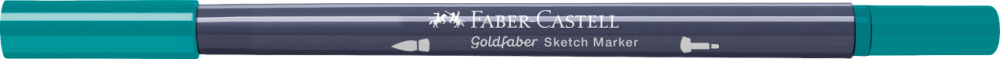 Sketch marker 2 capete verde cobalt inchis 313 goldfaber faber-castell [4]
