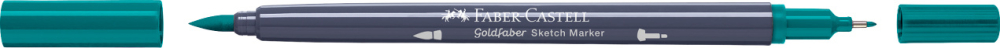 Sketch marker 2 capete verde cobalt inchis 313 goldfaber faber-castell [2]