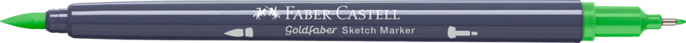 Sketch marker 2 capete verde frunza 112 goldfaber faber-castell [3]