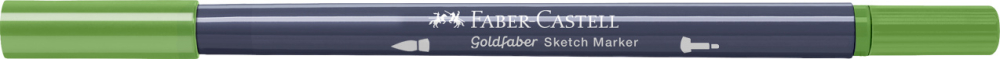 Sketch marker 2 capete verde pamantiu galbui 168 goldfaber faber-castell [4]