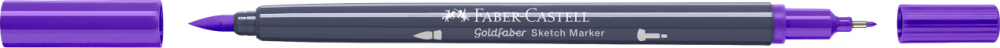 Sketch marker 2 capete violet purpuriu 136 goldfaber faber-castell [2]