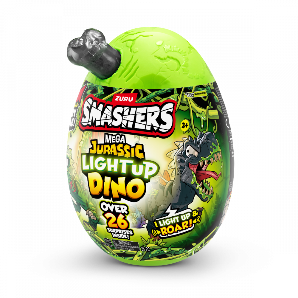 Smashers - Mega Ou surpriza cu peste 26 accesorii, Dino Jurassic Light-Up varsta 3-5 ani ,5-7 ani ,7-9 ani ,9-12 ani ,12-14 ani, Baieti [9]