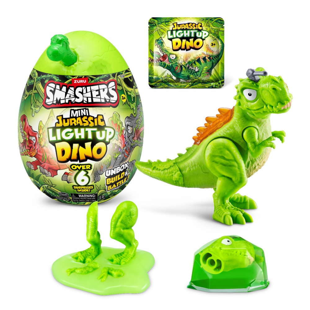 Smashers - Mini Ou surpriza cu peste 6 accesorii, Dino Jurassic Light-Up varsta 3-5 ani ,5-7 ani ,7-9 ani ,9-12 ani ,12-14 ani, Baieti [2]