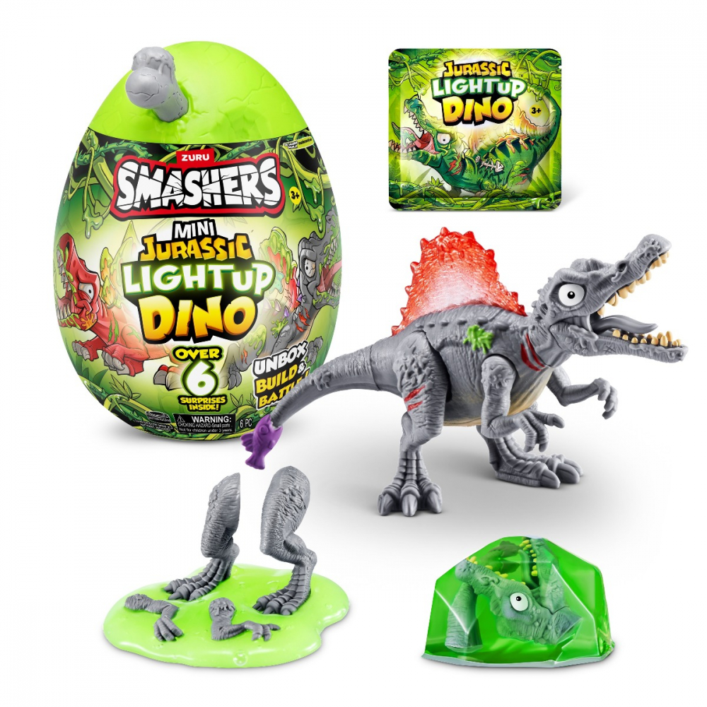 Smashers - Mini Ou surpriza cu peste 6 accesorii, Dino Jurassic Light-Up varsta 3-5 ani ,5-7 ani ,7-9 ani ,9-12 ani ,12-14 ani, Baieti [4]