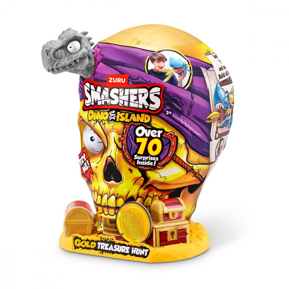 Smashers - Set cu peste 70 figurine si accesorii Gold Treasure Hunter, Dino Island varsta 3-5 ani ,5-7 ani ,7-9 ani ,9-12 ani ,12-14 ani, Baieti [9]