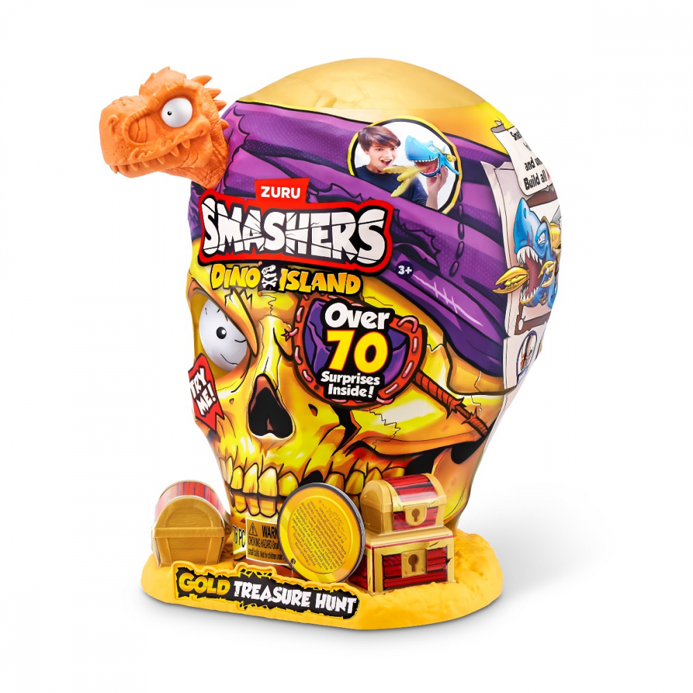 Smashers - Set cu peste 70 figurine si accesorii Gold Treasure Hunter, Dino Island varsta 3-5 ani ,5-7 ani ,7-9 ani ,9-12 ani ,12-14 ani, Baieti [4]