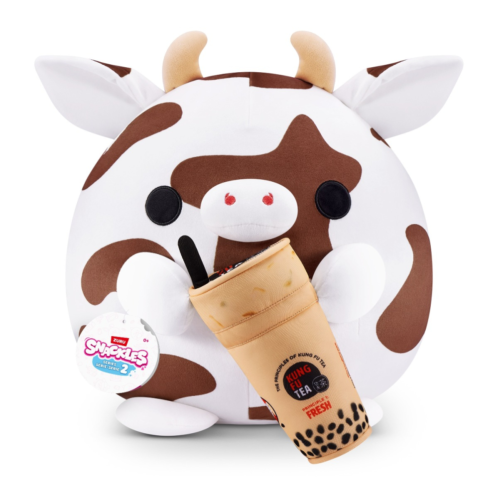 Snackles - Jucarie de plus colectibila, 35 cm, Cow&Kung Fu Tea copii varsta 3 ani + [1]
