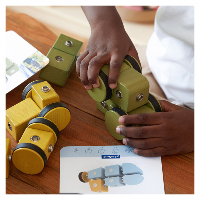 Snap Block Vehicles, blocuri de constructie din lemn, 32 piese, 3-7 ani [3]