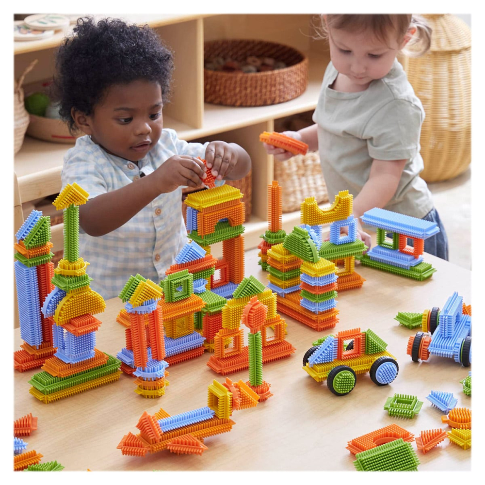 Snap Blocks, blocuri interconectabile, 220 piese, Guidecraft, copii varsta 3-10 ani [3]