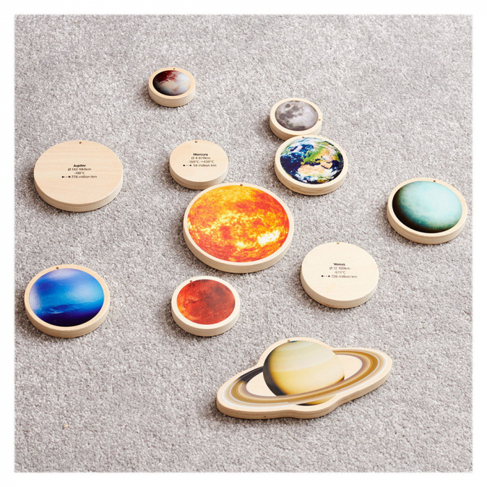 Solar System, discuri din lemn cu sistemul solar, TickiT, 1-7 ani [5]