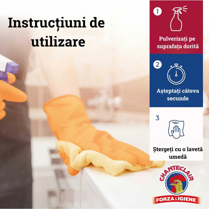 Solutie universala anticalcar pentru baie, 625 ml, ChanteClair [3]