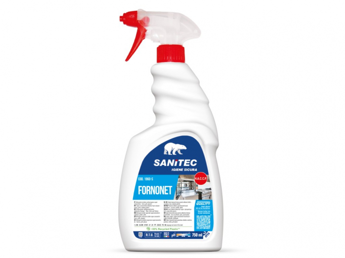 Solutie curatat cuptoare, plite, cu pulverizator, 750 ml, Fornonet, Superconcentrat, Sanitec [1]