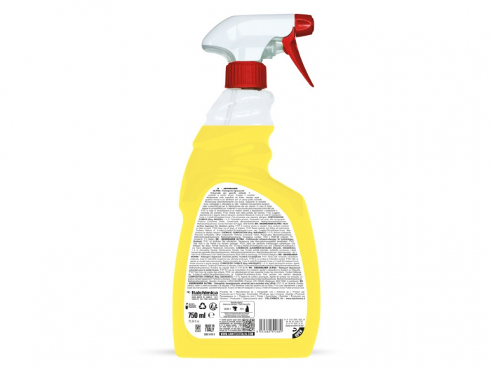 Solutie curatat suprafete bucatarie cu pulverizator, degresant, parfum lamaie, 750 ml Degreaser Ultra, Sanitec [2]
