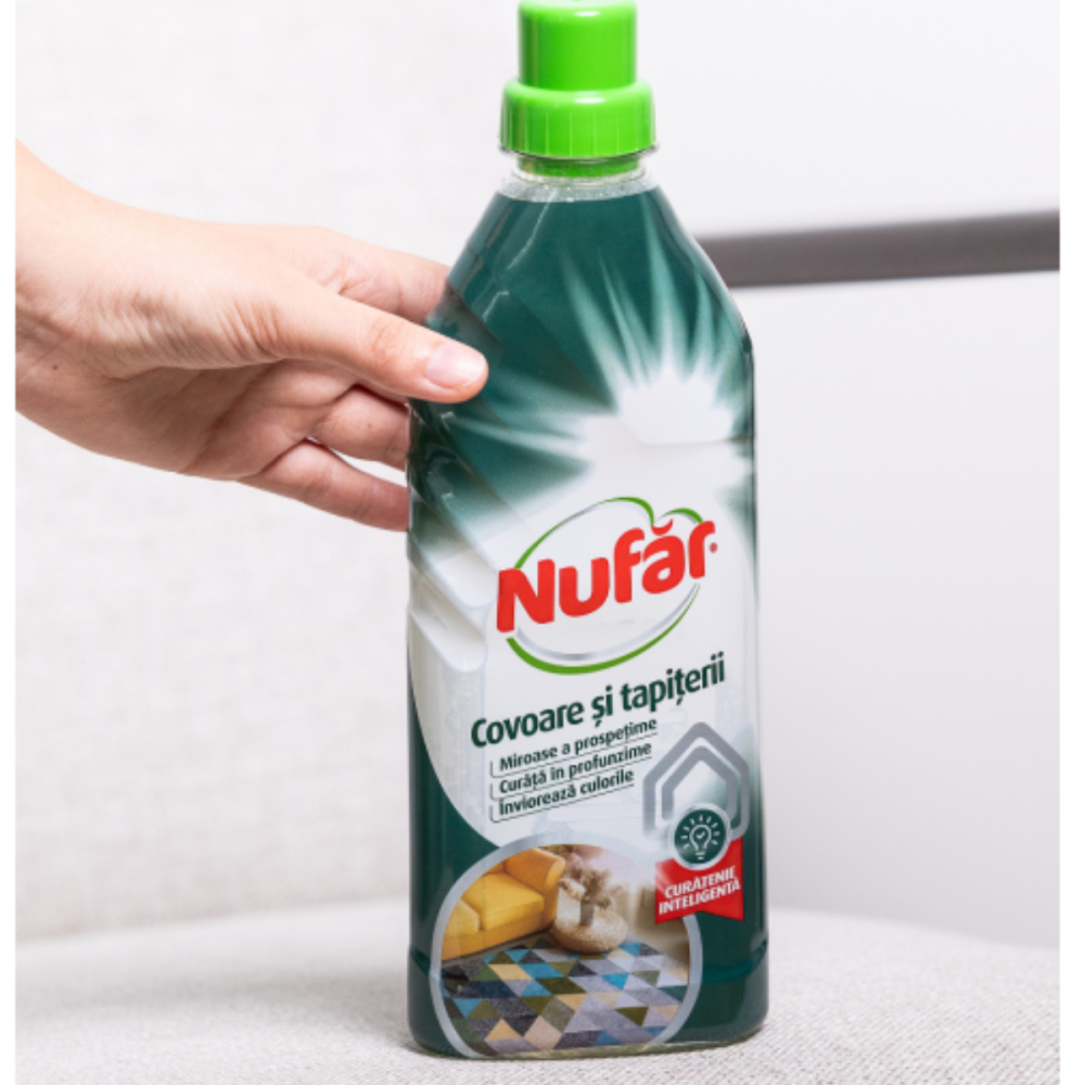 Solutie pentru covoare si tapiterii, curata, parfumeaza si invioreaza culorile, Nufar, 750 ml [2]
