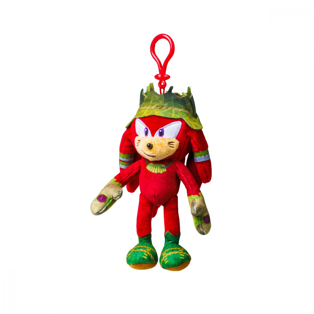 Sonic Prime - Jucarie de plus cu agatatoare, 15 cm, Knuckles, strip varsta 7-9 ani ,9-12 ani ,12-14 ani ,14-18 ani ,18+, Unisex [1]