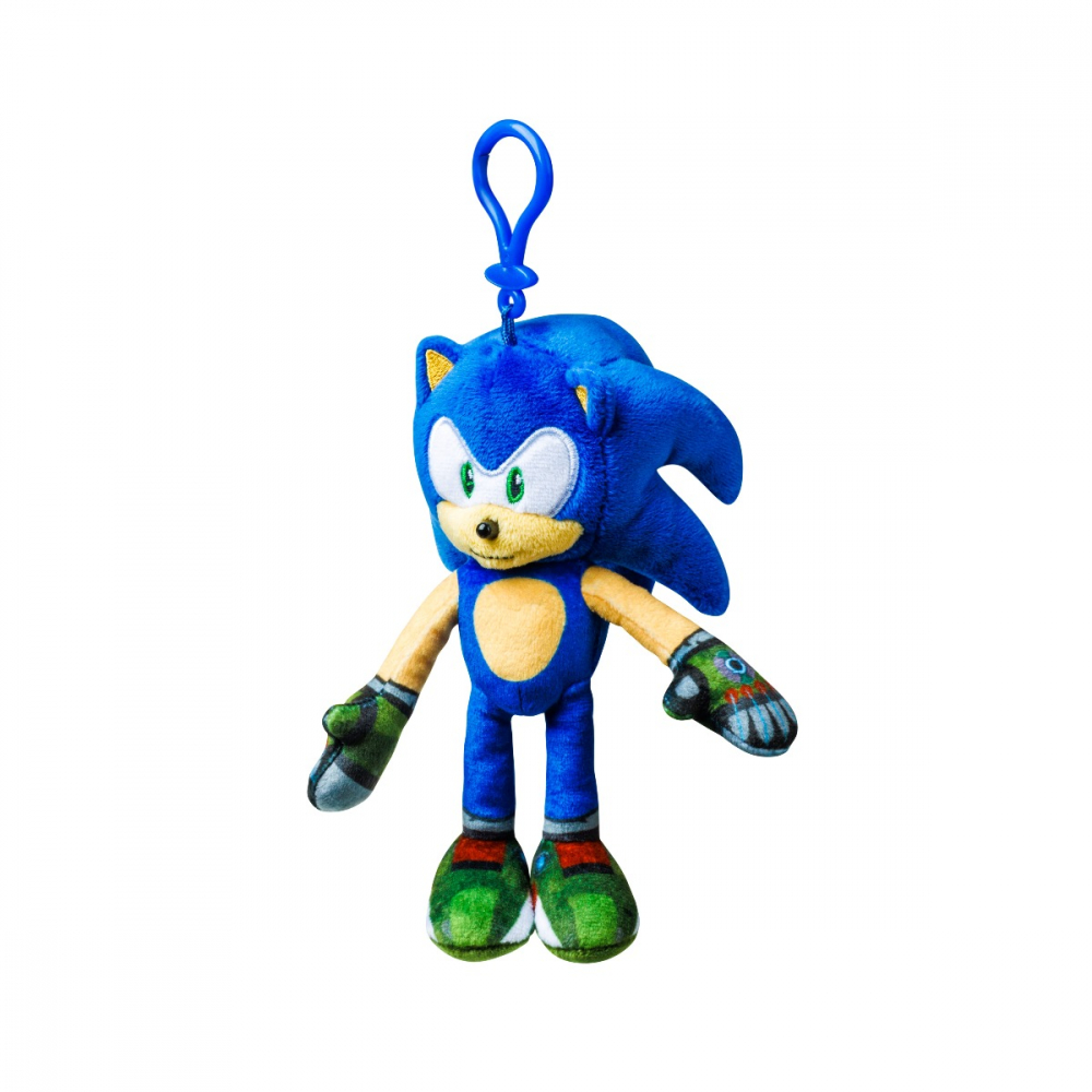 Sonic Prime - Jucarie de plus cu agatatoare, 15 cm, Sonic, strip varsta 7-9 ani ,9-12 ani ,12-14 ani ,14-18 ani ,18+, Unisex [1]