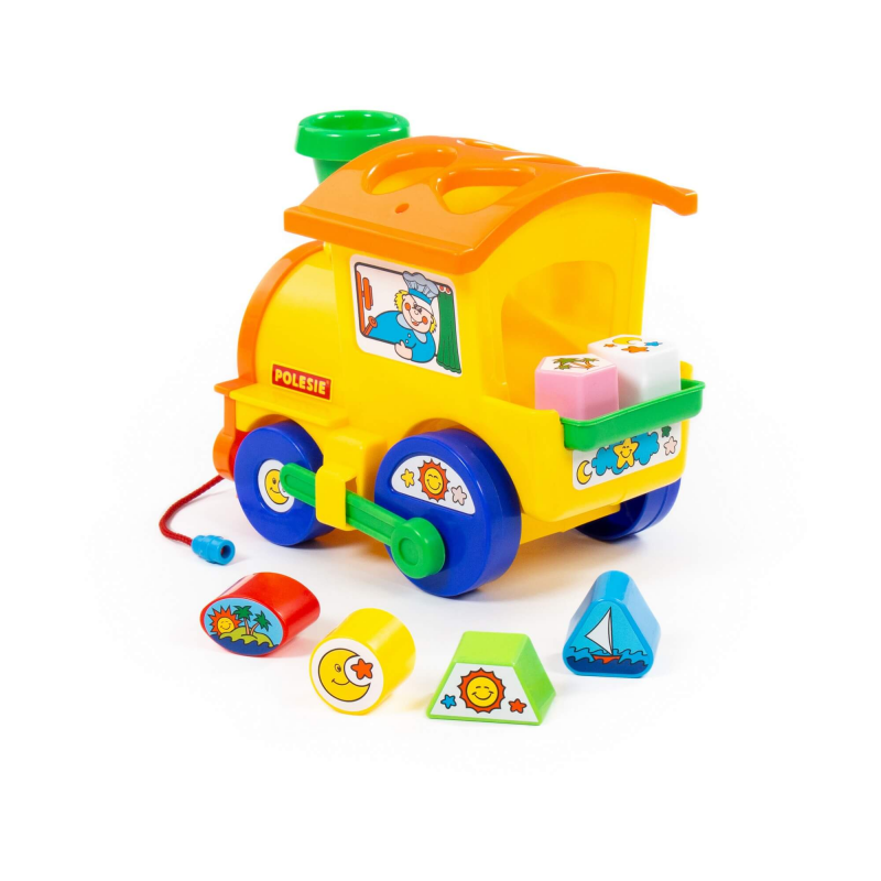 Sortator de forme Locomotiva Polesie Cavallino 6189, 22cm, 6 forme, plastic, multicolor, 3+ ani [3]