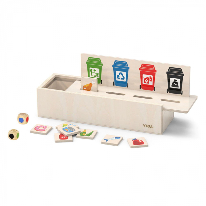 Sortator din lemn, deseuri selective, Viga Toys, 3-7 ani [1]