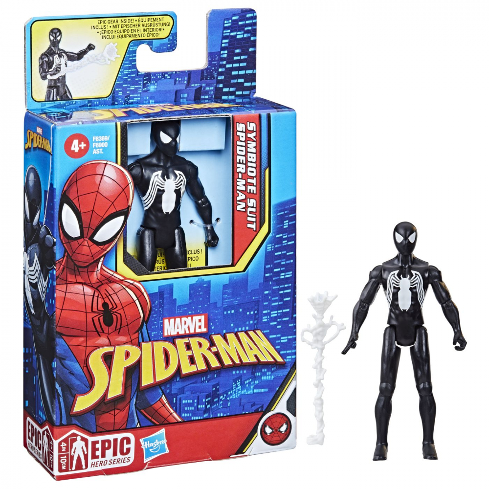 Spiderman epic hero figurina costum symbiote spider man 10cm, varsta de la 4 ani la 8 ani [5]