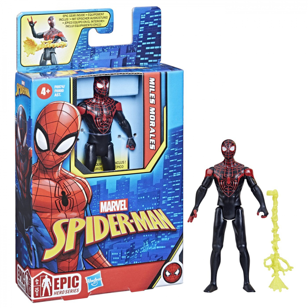 Spiderman epic hero figurina miles morales 10cm, varsta de la 4 ani la 8 ani [3]