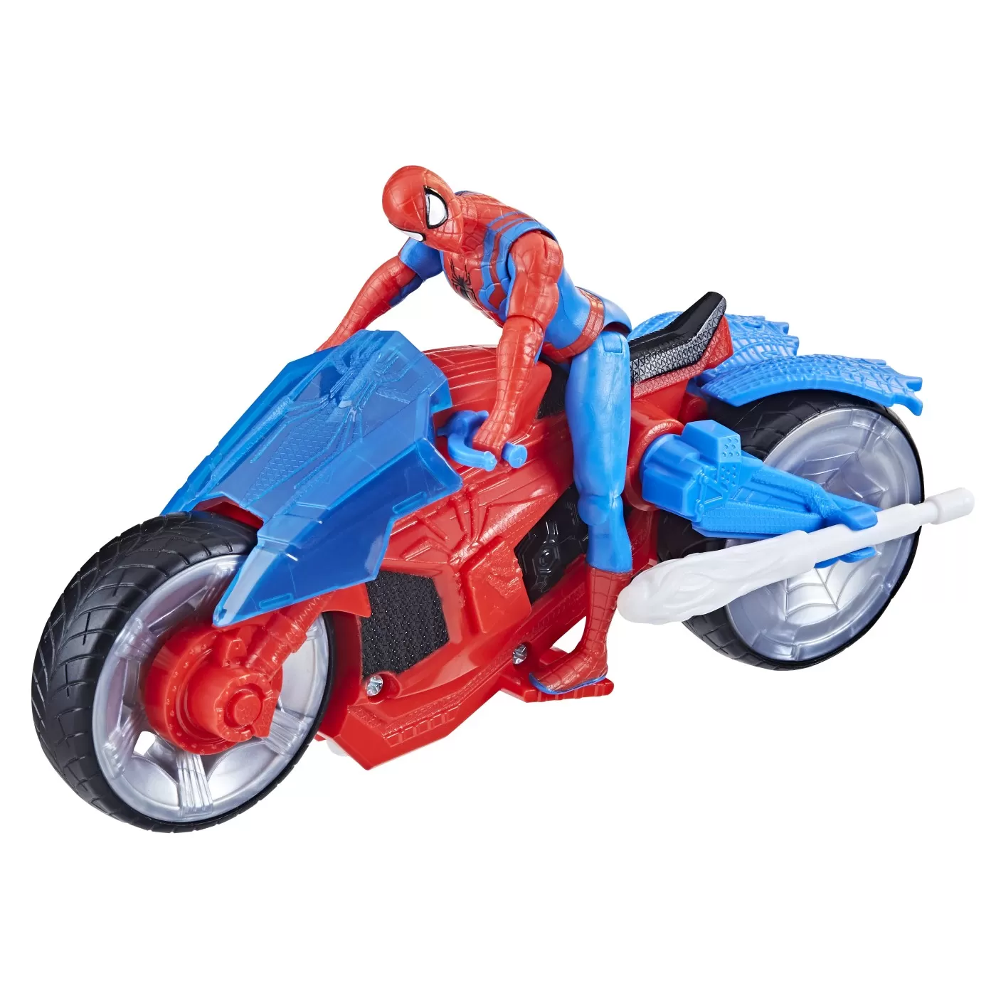 Spiderman set figurina si vehicul web blast cycle, varsta de la 4 ani la 8 ani [4]