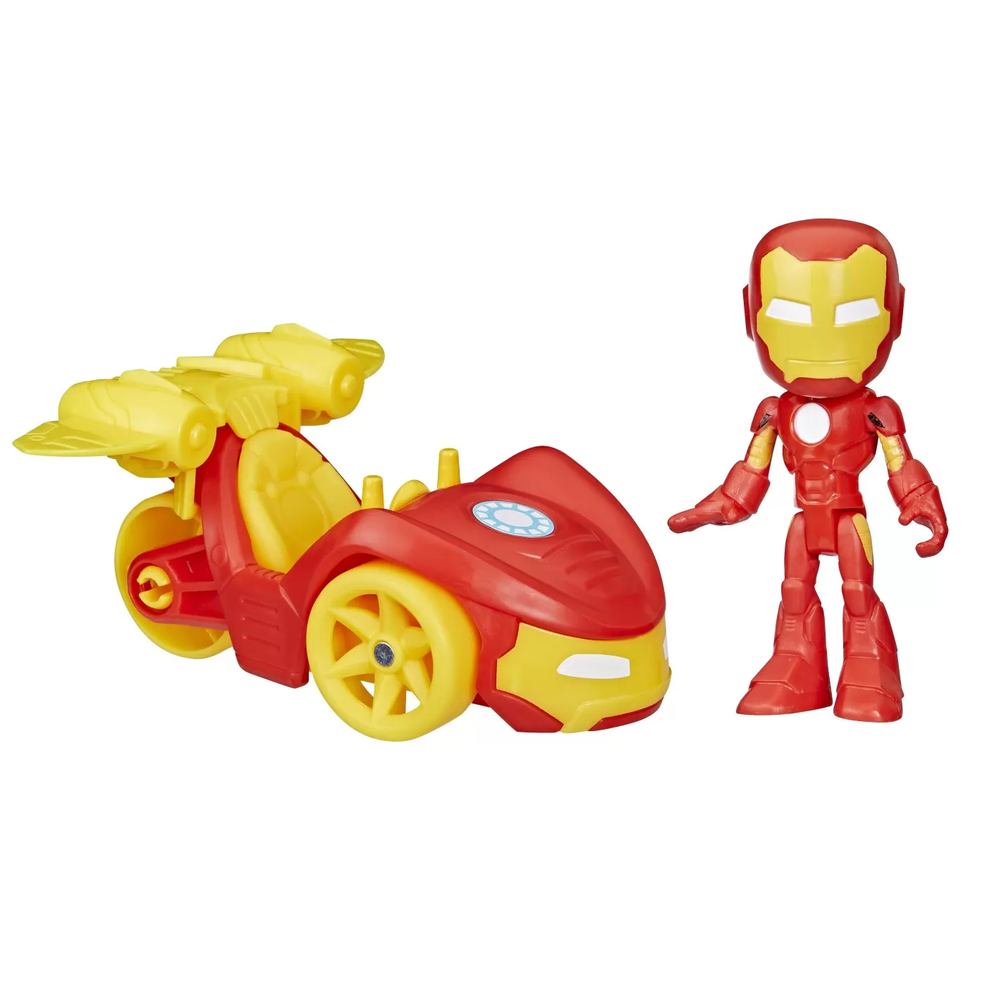 Spidey prietenii extraordinari set masinuta si figurina si accesoriu iron man, varsta de la 3 ani la 7 ani [2]