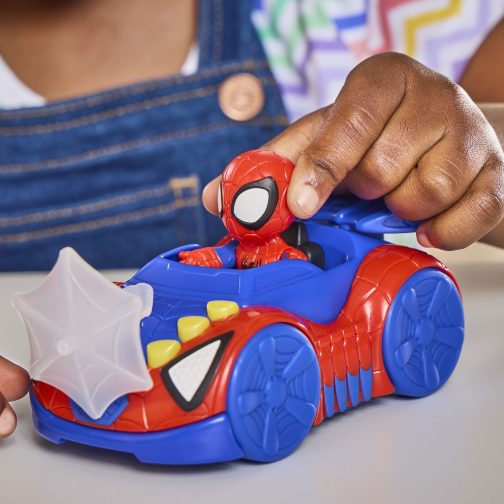 Spidey si prietenii lui uimitori marvel set figurina spidey si vehicul web crawler 7.6cm [8]