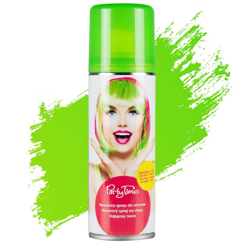 Spray colorant pentru par PartyTime Halloween, verde neon, temporar [1]