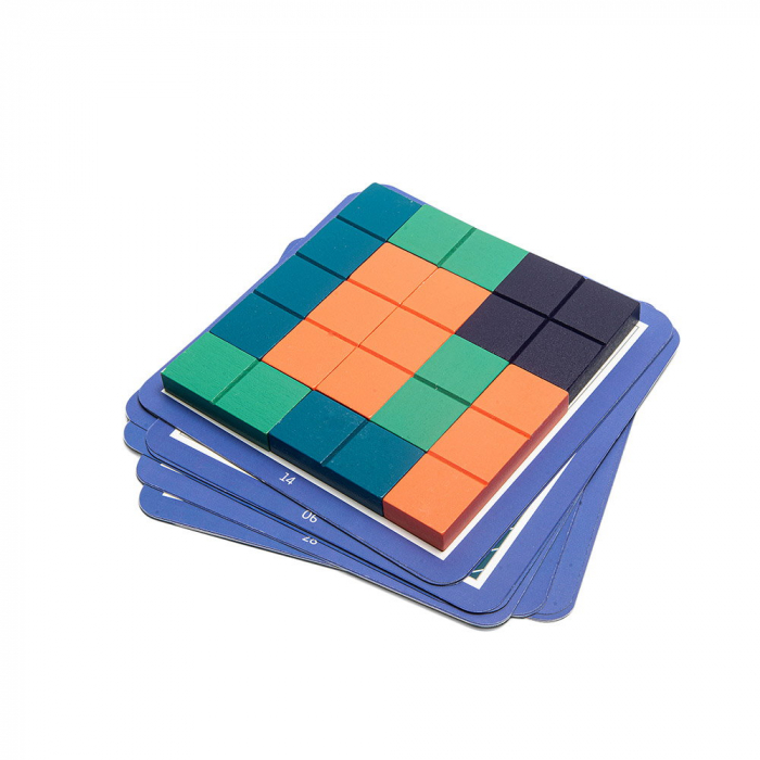 Square Puzzle, joc de logica din lemn, 6+ ani [5]