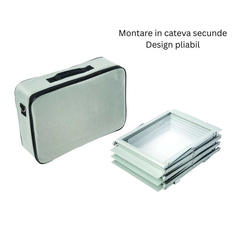 Stand zig zag Deflecto 36100, A4, portret, pliabil, 6 rafturi, fata/verso, pentru brosuri [3]