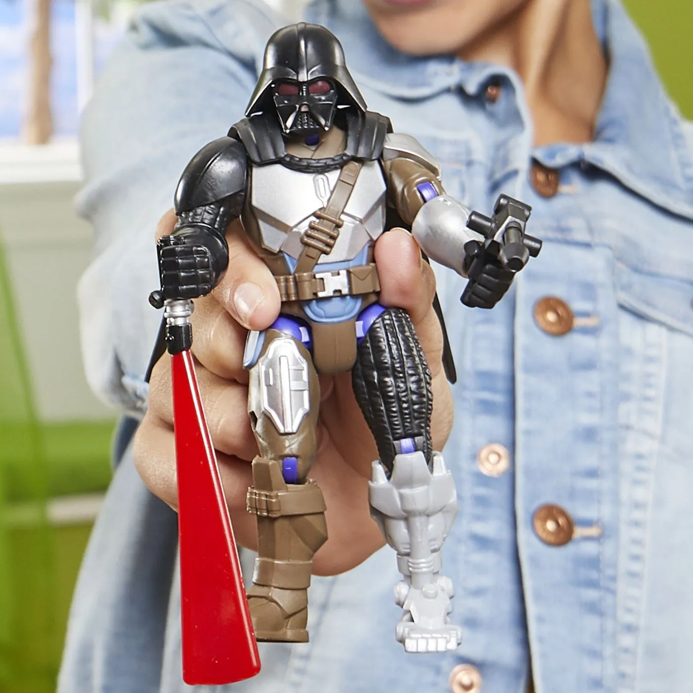 Star wars mix mashers deluxe set figurina darth vader 12cm si accesorii, copii 4 ani pana la 9 ani [4]